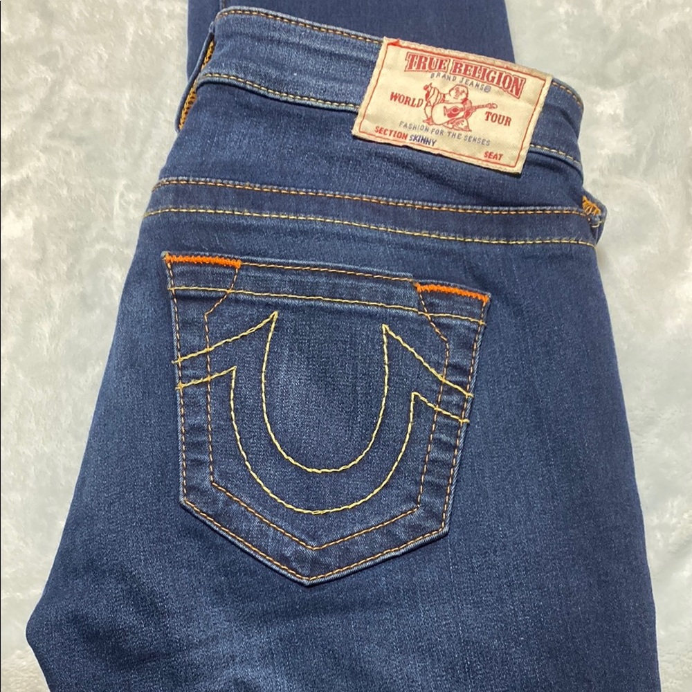 True Religion Women's Skinny Blue Jeans